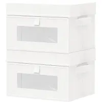 Merkloos Omgoods – Set aus 2 zusammenklappbaren Aufbewahrungsboxen mit Sichtfenstern