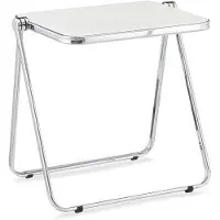 Merkloos Solidchoice – Klappbarer TV-Tisch aus Acryl, weiß