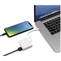 Renkforce RF-4366444 Adapter [1x USB-C Stecker - 1x HDMI-Buchse, USB 3.2 Gen 1 Buchse A (USB 3.0), USB-C Buchse] Weiß