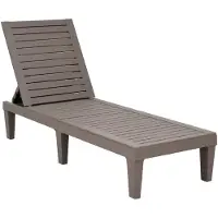 vidaXL Sonnenliege Hellbraun 155x58x83 cm Polypropylen