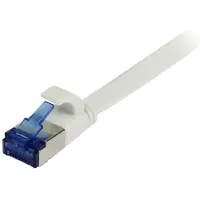 Synergy 21 Synergy21 Patchkabel RJ45, CAT6A 500Mhz, 15m, weiss, U/FTP, flach, TPE(Superflex), AWG32,