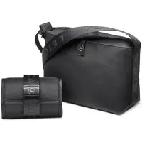 Leica Crossbody Tasche SOFORT / medium, recyceltes Fabrick schwarz