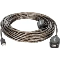 Manhattan Hi-Speed USB 2.0 Repeater Kabel, USB A-Stecker auf A-Buchse, in Reihe schaltbar, 20 m, 20 m, USB A, USB A, USB 2.0, 0,48 Gbit/s, Schwarz