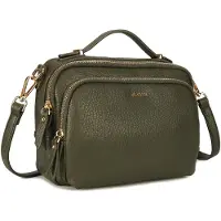 Merkloos Solidchoice – Damen Schultertasche mit 3 geräumigen Fächern und verstellbarem Schultergurt