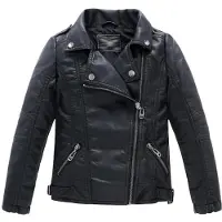 Merkloos Solidchoice – Kinderjacke im Biker-Stil, Kunstleder