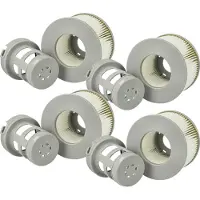 VHBW 4x Filterkartusche kompatibel mit MSpa Bliss Swimmingpool, Filterpumpe - Wasserfilter Grau Weiß