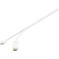 Renkforce Mini-DisplayPort / HDMI Adapterkabel Mini DisplayPort Stecker, HDMI-A Stecker 3.00 m Weiß RF-3697526 vergolde