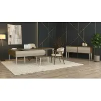AEA Moderne Bürogarnitur Designer Schreibtisch Couchtisch Holzmöbel