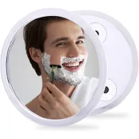 Merkloos Omgoods – Duschspiegel ohne Beschlag, ideal zum Rasieren und für Make-up – mit 3 Saugnäpfen
