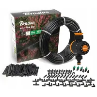 Bradas Water Flow Drip Bewässerungsset Tropfschlauch 100m mit Timer