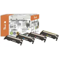 Peach Spar Pack Tonermodule kompatibel zu Samsung CLT-406S-series, Schwarz, Cyan, Magenta, Gelb, 4 Stück(e)