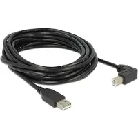DeLOCK 5m, USB 2.0-A - USB 2.0-B, 5 m, USB A, USB B, USB 2.0, Männlich/Männlich, Schwarz