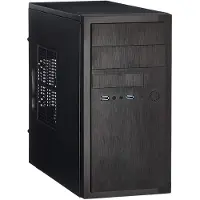 Chieftec HT-01B-350GPB, Midi Tower, PC, Schwarz, micro ATX, SECC, 14 cm