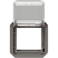 Legrand 069880L Plexo New Einsatz Mosaic Adapter mit transparentem Klappdeckel Anthrazit