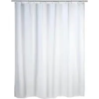 Wenko Duschvorhang "Uni", weiß, B:180cm H:200cm, Polyester, Duschvorhänge, Duschvorhang, Höhe 200 cm