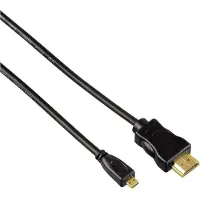 Hama HDMI-Kabel "Micro HDMI Kabel 2m 4k Ethernet Anschlusskabel f. Tablet Digicam etc.", schwarz, 200cmcm, Kabel, HDMI-Kabel
