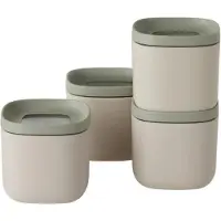 Berghoff LEO - 4er-Set Frischhaltedosen mit Deckel - Spülmaschinenfest - für Mikrowelle geeignet - Gefriergeeignet