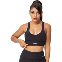 Yeaz Sporttop "Top VIBRANT", Kinder, Gr. M, schwarz, Obermaterial: 87% Nylon NY. 13% Elasthan EL., Tops Sporttop