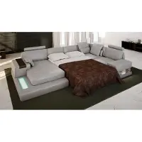 Xl Moebel Gmbh Moderne Eckcouch Lederpolster Couch Sofa U-Form Wohnzimmer Design Ecksofa Möbel