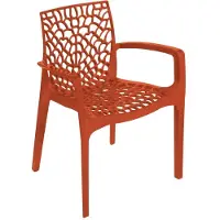 GRAND SOLEIL Gruvyer Arm Polypropylen Stühle mit Armlehnen Garten Bar - Orange