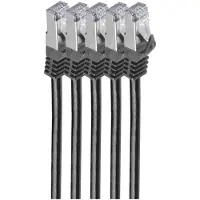 Shiverpeaks BS75511-0.5S-SET5, 0,5 m, Cat7, S/FTP (S-STP), RJ-45, RJ-45, Schwarz