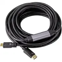 Renkforce DisplayPort / HDMI Adapterkabel DisplayPort Stecker, HDMI-A Stecker 10.00 m Schwarz RF-4581870 DisplayPort-Ka