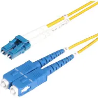 StarTech.com .com 1m OS2 LWL Patchkabel LC zu SC (UPC) Singlemode Duplex, 9/125µm, 100G, Biegeunempfindlich, Low Insertion Loss, LSZH Glasfaserkabel LC auf SC, 1 m, OS2, LC, SC
