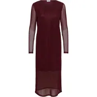 Saint tropez Midikleid SAINT TROPEZ "Damen Kleid AadySZ", Damen, Gr. XL, N-Gr, rot (winetasting melange), Obermaterial: 96% Polyester PES. 4% Elasthan EL., Kleider Midikleid