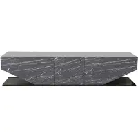 Skye Decor , Inci - Black, Fernsehtisch, Schwarz, 100 % MELAMINBESCHICHTETE SPANPLATTEN, 180 x 30 x 45 cm
