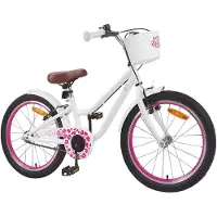 vidaXL Kinderfahrrad 18 Zoll für 5-7 Jahre alt Weiß