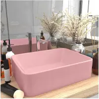 vidaXL Luxus-Waschbecken Matt Rosa 41x30x12 cm Keramik