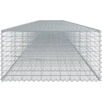 vidaXL Gabione mit Deckel 900x100x50 cm Verzinktes Eisen