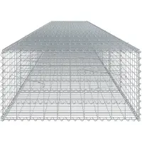 vidaXL Gabione mit Deckel 800x100x50 cm Verzinktes Eisen