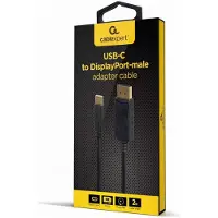 Cablexpert USB-C zu DisplayPort Adapter, 4K 60 Hz, 2 m, schwarz