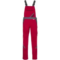 Planam Latzhose Highline Damen, Gr. 40 rot/schiefer/schwarz