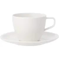 Villeroy & Boch Tasse "Kaffeetasse mit Untertasse Artesano Original 250 ml weiß", weiß, Porzellan, Trinkgefäße, Tasse