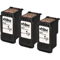 VHBW 3x Tintenpatronen kompatibel mit Canon Pixma MG3053, MG3052, MG3051, MG3050, MX494, MG2950, MX495, MG2940 Drucker - Schwarz (Wiederaufgefüllt)