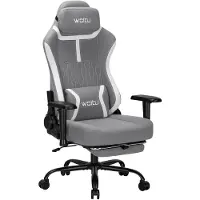 StarTech.com Gamingstuhl - Ergonomischer Bürostuhl - Verstellbare Armlehnen - Lendenkissen - Verstellbare Sitzhöhe - Verstellbare Rückenlehne - 360° drehbar - Grau