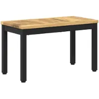 Syfax Couchtisch Weiß gewaschen und Schwarz 60,5 x 30 x 36 cm