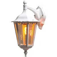 Konstsmide Außenwandleuchte Firenze, weiß, Fassung unten, 48 cm