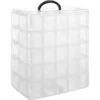 OEM Kunststoff-Aufbewahrungsbox mit 5 Etagen – Stapelbar – Sortierbox – 24,5 x 16,5 x 30,2 cm
