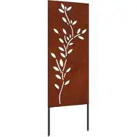 Syfax Garten Sichtschutz-Leinwand Rostig 50 x 140 cm Wetterfeststahl