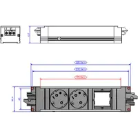Bachmann STEP ALU 2x Schutzkontakt 1x ABD