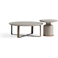 AEA Komplette Couchtisch Beistelltisch Beige Sofatisch Metall Wohnzimmer