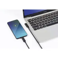 Renkforce Glasfaser USB-C Kabel USB 3.2 Gen2 USB-C Stecker einseitig gewinkelt 10.00 m Schwarz RF-5625884