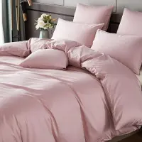 Sonstiges Bettwäsche-Set 200x220 cm Baumwolle Mako Satin Altrosa 2 Kissenbezüge 80x80 cm