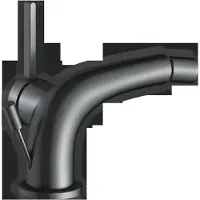 Keuco Bidet-Einhebelmischer Edition 400 Ausl. 127mm, m Abl.garn, SW-chrom geb.