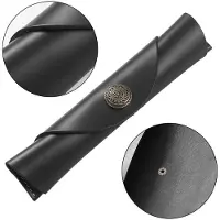 Merkloos Elzusha - Stifthalter aus Leder - Vintage-Design - Für Füllstifte - 18 cm x 3 cm - Geeignet für Schule/Büro - Fassungsvermögen für 2 Stifte - Stifteköfferchen