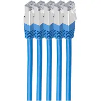 Shiverpeaks BS75711-HB-SET5, 1 m, Cat6, S/FTP (S-STP), RJ-45, RJ-45, Blau