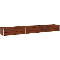 vidaXL Hochbeet im Garten Wetterfeststahl 240 x 40 x 24 cm Stahl